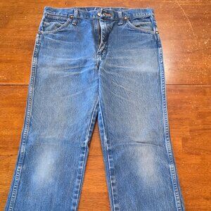 Wrangler Jeans Mens 31x32 Cowboy Cut Slim Straight Blue Denim 936PWD